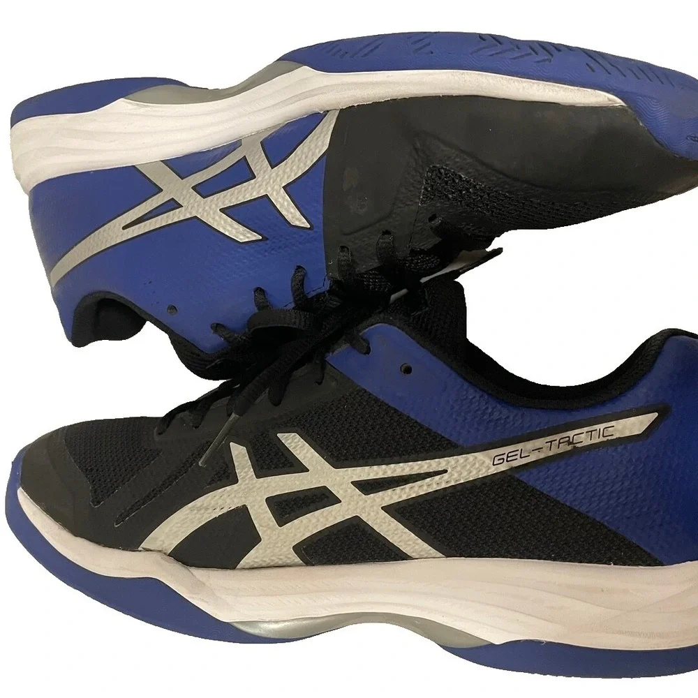 ASICS Gel-Tactic Indoor  Blue Black White Shoes Men's 9.5 Running Jogging‎